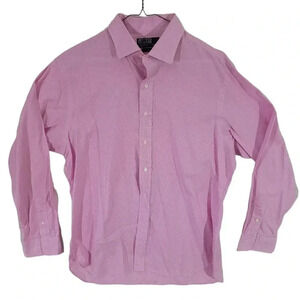 Polo Ralph Lauren Dress Shirt Pink White Check Gingham Regent Classic Fit 17/43